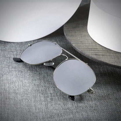 MT Mastar 002 Silver And Silver Unisex Sunglasses