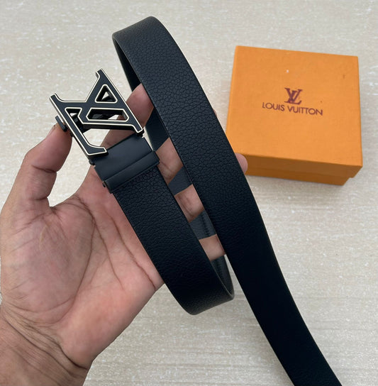 Luis Vuiitton Gold and Black Belt For Men