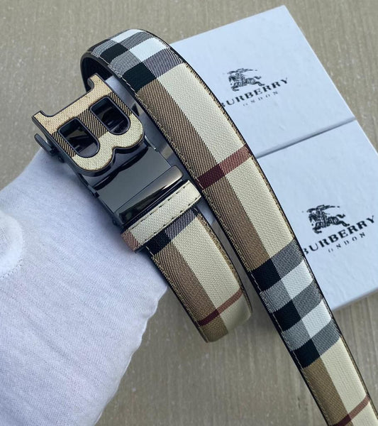 BURBERRY  CREAM PRINTER PREMIUM QUALITY BELT