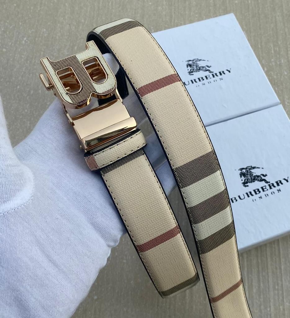 BURBERRY GOLDEN CREAM PRINTER PREMIUM QUALITY BELT