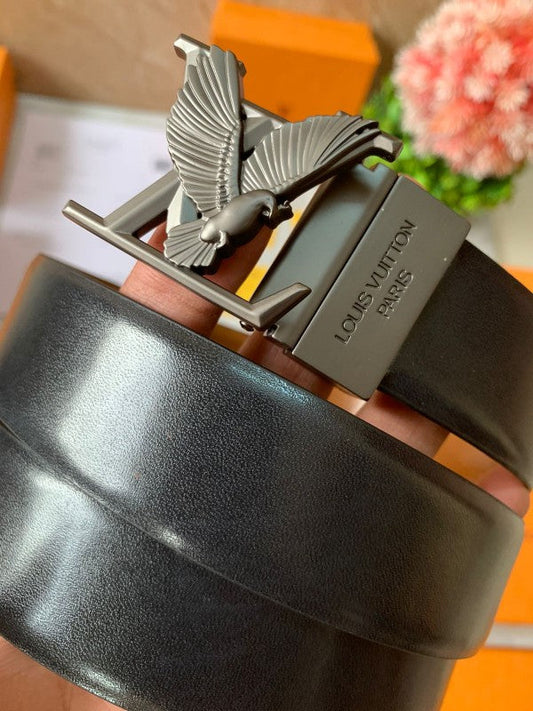 LOUIS VUITTON GREY LEATHER QUALITY REVESIBLE BELT