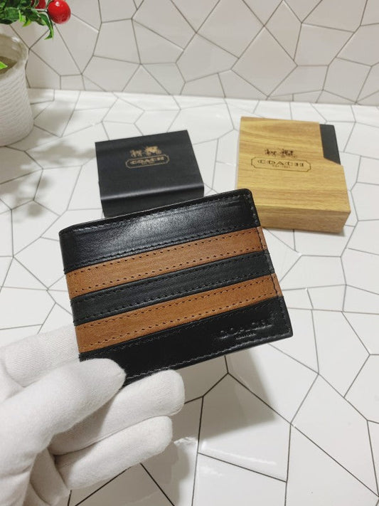 COACH BLACK COLOUR PRINTED PREMIUM QUALITY WALLET