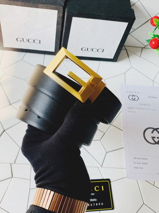 GUCCI GOLDEN BLACK PRINTED PREMIUM QUALITY BELT