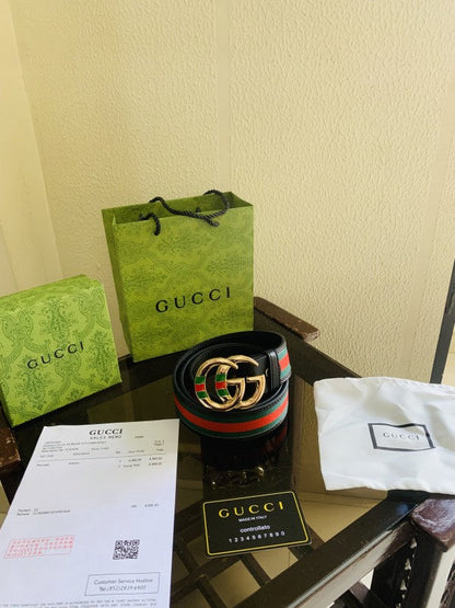 GUCCCI SHINING GOLDEN PRINTED PREMIUM QUALITY BELT