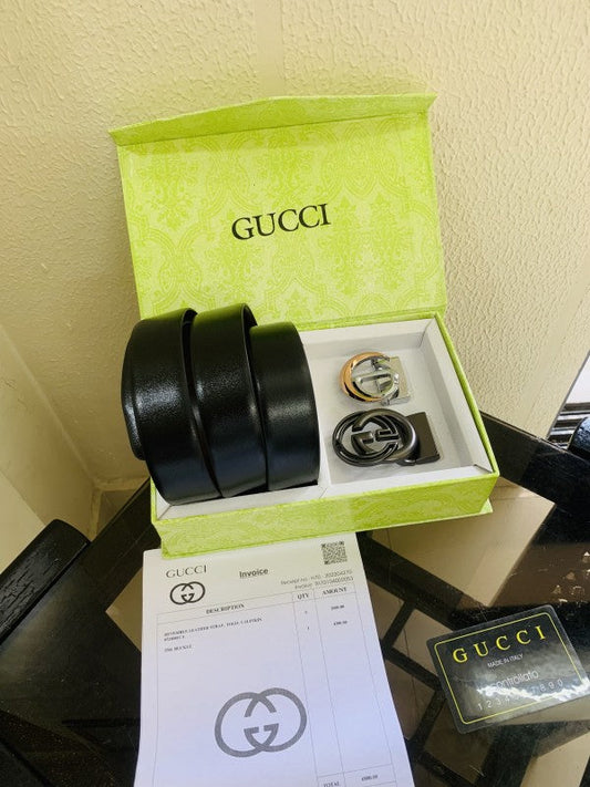 GUCCCI PREMIUM QUALITY 2pcs BUCKLE COMBO