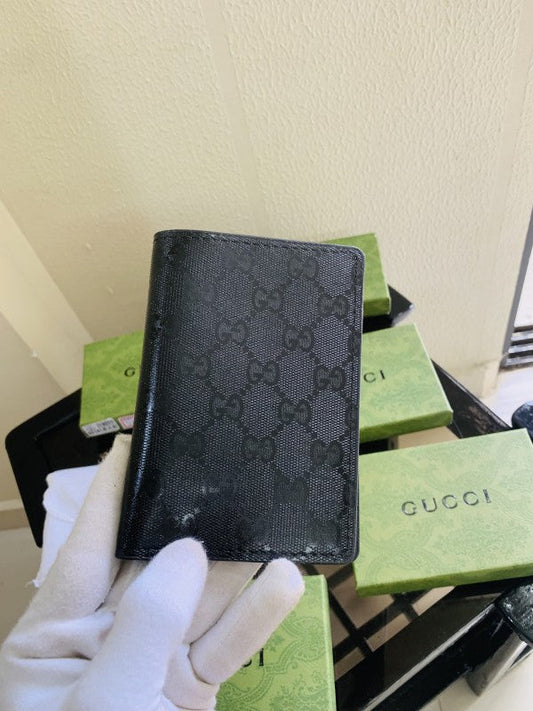 GUCCCI FULL BLACK HALF LONG WALLET FOR MEN