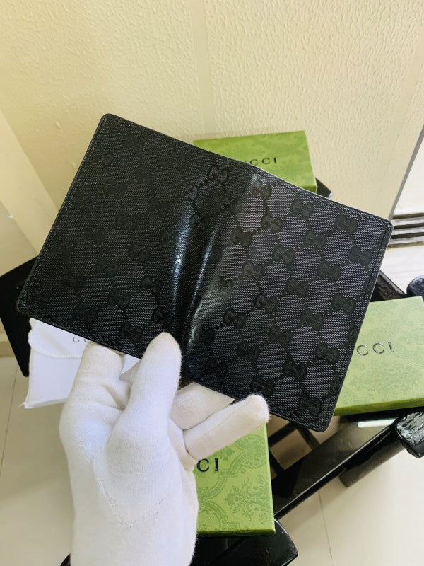 GUCCCI FULL BLACK HALF LONG WALLET FOR MEN