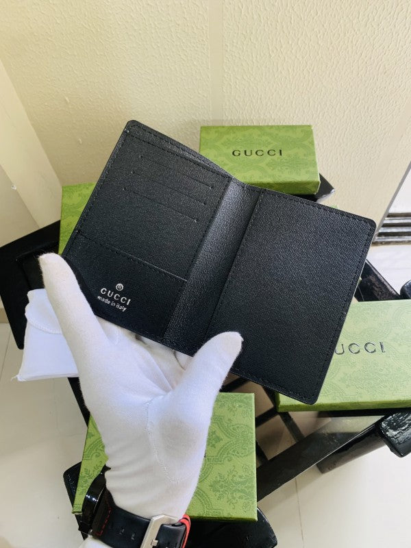 GUCCCI FULL BLACK HALF LONG WALLET FOR MEN