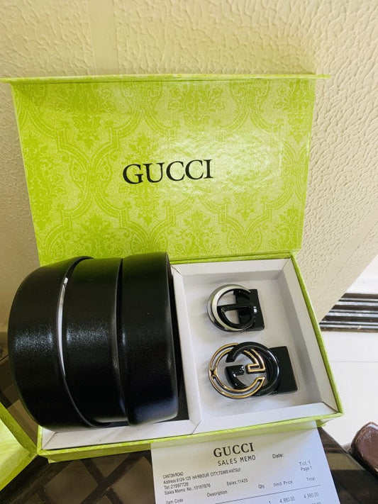 GUCCCI PREMIUM QUALITY 2pcs BUCKLE COMBO