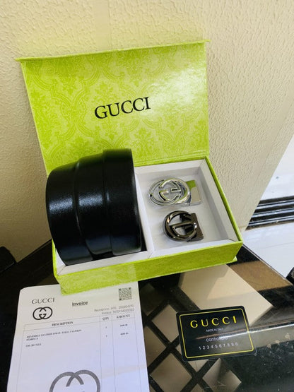 GUCCCI 2pcs BUCKLE PREMIUM QUALITY COMBO