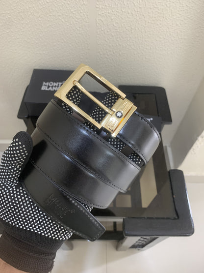 MONT BLLANC GOLDEN BLACK PREMIUM QUALITY BELT