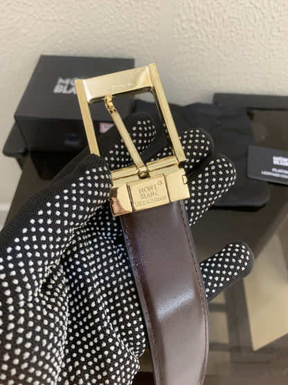 MONT BLLANC GOLDEN BLACK PREMIUM QUALITY BELT