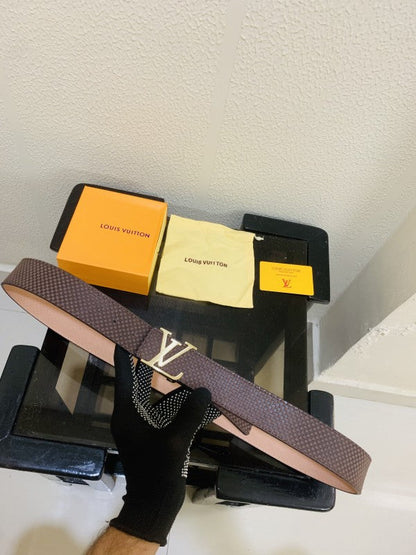 LOUIS VUIITTON GOLDEN BROWN VELVET PREMIUM QUALITY BELT