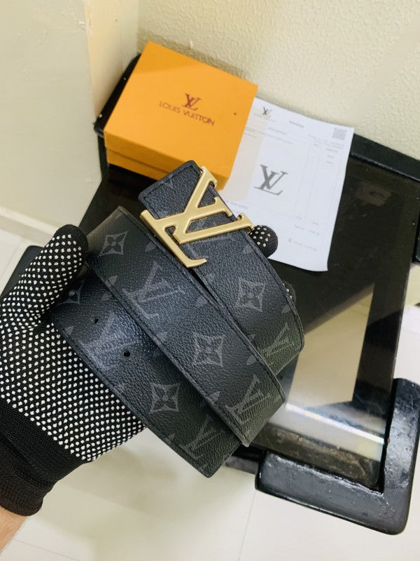 LOUIS VUITTON GOLDEN BLACK PREMIUM QUALITY BELT