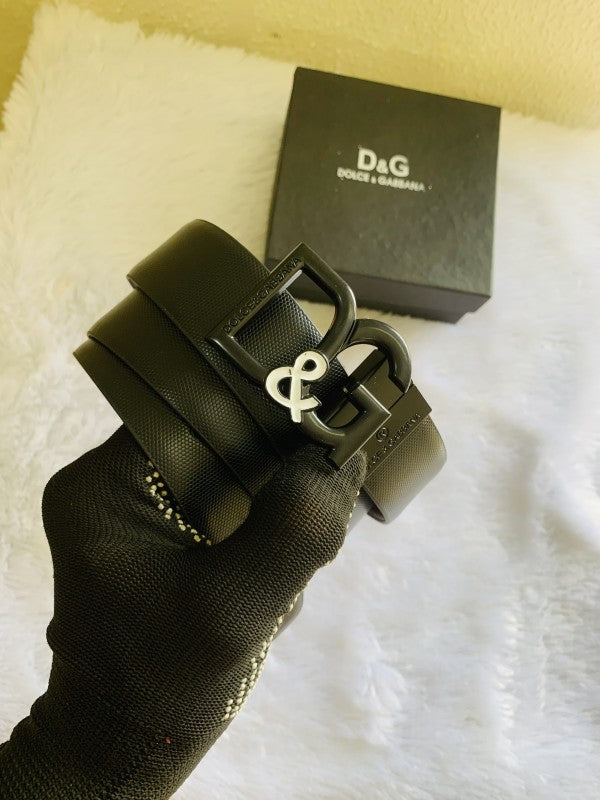 DOLCE&GABBANA MATTE BLACK PREMIUM QUALITY BELT