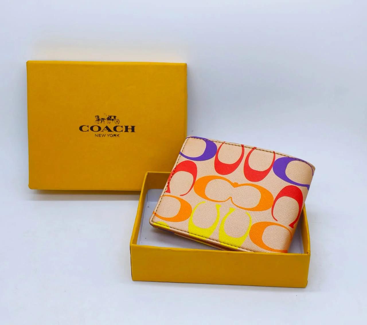 Coachh Leather Heavy Quality Multi Color Fancy look Wallet For Men