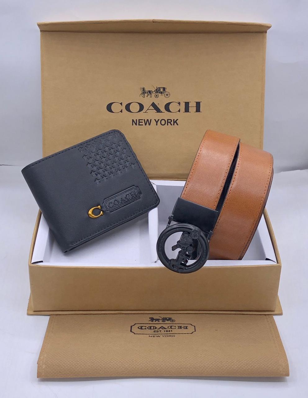 COAACH Belt & Wallet PREMIUM QUALITY COMBO