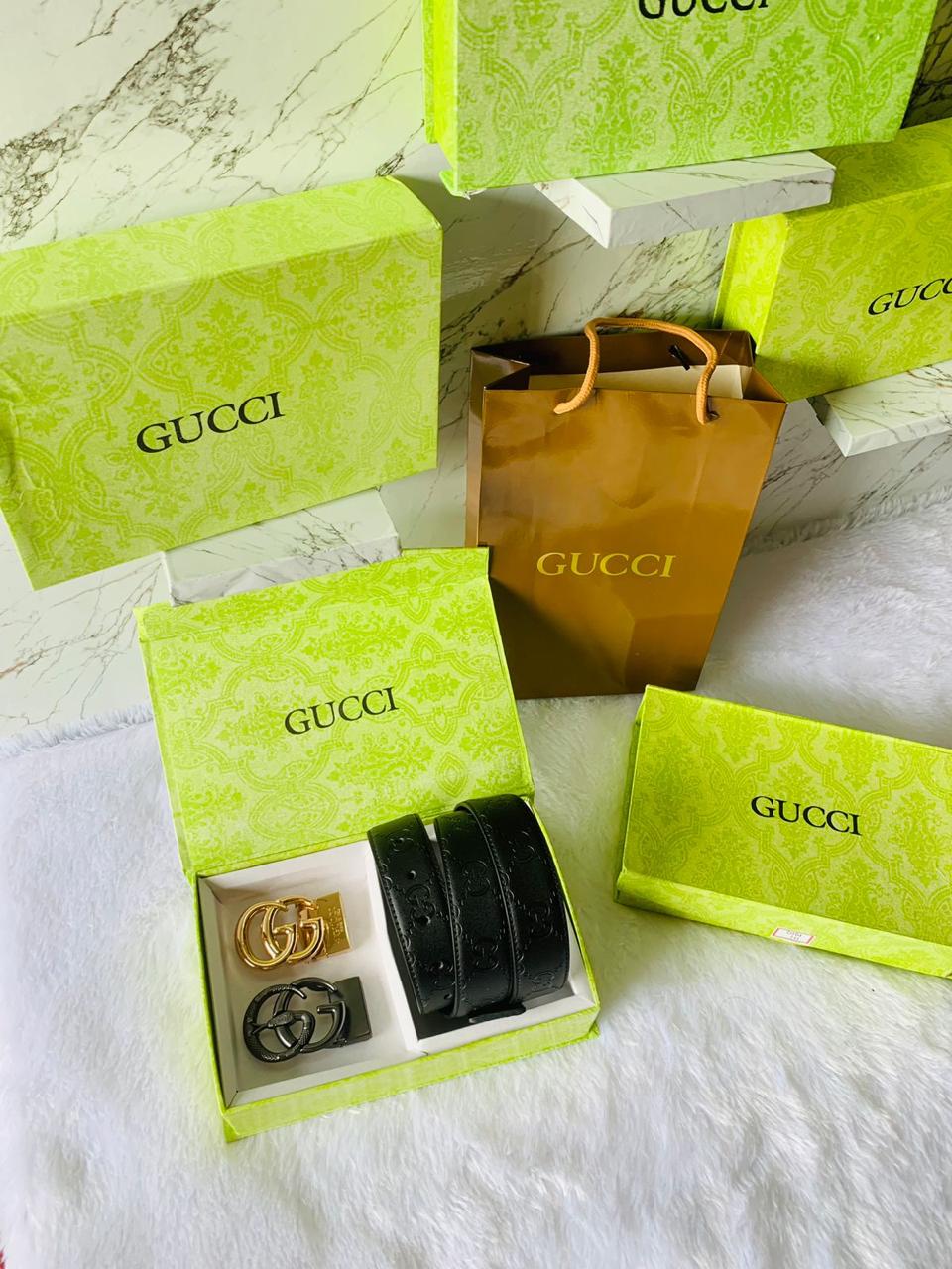 GUCC I 2pcs BUCKLE PREMIUM QUALITY BELT COMBO